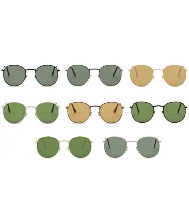 Wayfarer Glass Lens Retro Round Sunglasses Women Fashion Dark Green Sun Glasses 100% UV400 Polarized Lenses - Gun Grey - CQ18...
