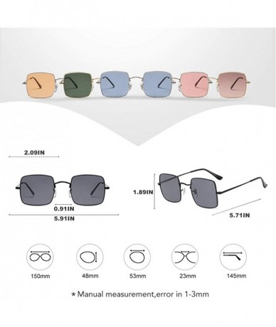 Square Gold Silk Side Oversized Square Sunglasses for Women and Men - C3 Silver Pink - CJ1987ZSCCM $10.12
