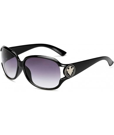 Goggle Womens Oversized Fashion Sunglasses Vintage Glasses for Driving Outdoor - Black - CS18RRKO5N8 $18.28