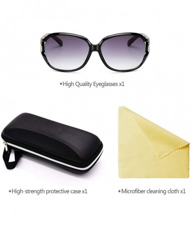 Goggle Womens Oversized Fashion Sunglasses Vintage Glasses for Driving Outdoor - Black - CS18RRKO5N8 $9.37