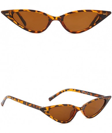 Aviator Cateye Sunglasses Unisex 80's Party Favors Eyewear Cat Eye Sunglasses (Style E) - CF196ID8NUW $11.48