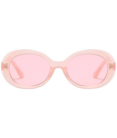 Square Sunglasses Goggles Polarized Oval Eyeglasses Glasses Eyewear - Pink - CY18QQOQTLZ $23.22