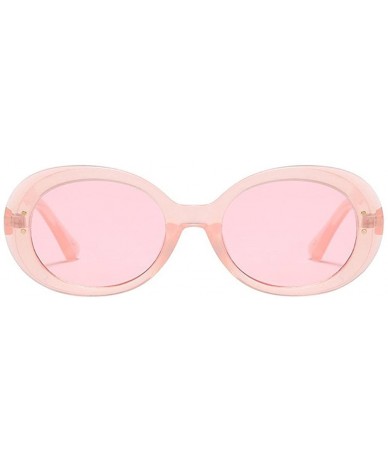 Square Sunglasses Goggles Polarized Oval Eyeglasses Glasses Eyewear - Pink - CY18QQOQTLZ $11.90