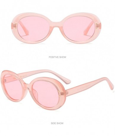 Square Sunglasses Goggles Polarized Oval Eyeglasses Glasses Eyewear - Pink - CY18QQOQTLZ $11.90