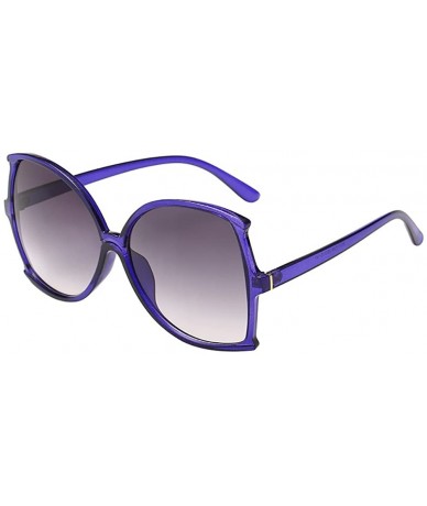 Sport Women Man Vintage Big Frame Irregular Shape Sunglasses-Eyewear Retro Unisex - E - CR18Q53SL23 $17.51