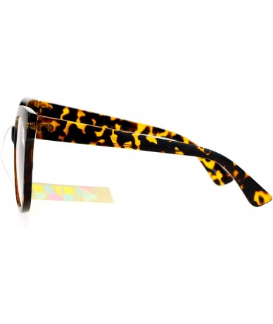 Square Womens Clear Lens Glasses Super Oversized Square Butterfly Frame UV 400 - Tortoise - CY188I9746Y $19.75
