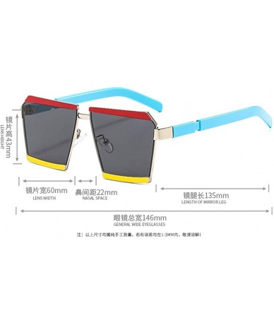 Square New Style 2020 Sunglasses For Women Men Brand Designer Hot Men's Punk Hip Hop Sunglass UV400 - Brown - CZ1947G0QO7 $12.75