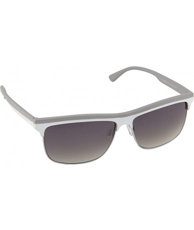 Rectangular Men's R1422 Non Polarized Rectangular Sunglasses- 60 mm - Grey/White - C5129HH098B $39.36
