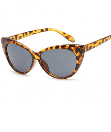 Cat Eye Small Classic Women Sunglasses Vintage Luxury Plastic Cat Eye Sun Glasses UV400 Fashion - Red Gray - CK19852T2QQ $50.65