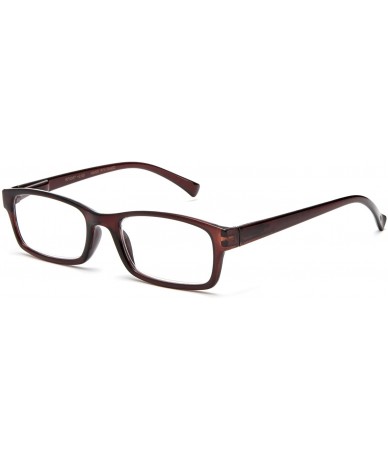 Square Newbee Fashion Squared Reading Glasses - Brown - C511PTMXLBB $10.53