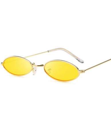 Oval Retro Oval Red Sunglasses Men Women Vintage Metal Frame Sun Glasses Lunette De Soleil Homme UV400 - Blackgray - C5197A2S...