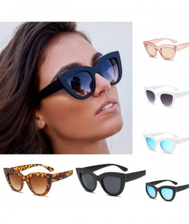 Goggle Cat Eye Sunglasses - Ladies Fashion Retro Eyewear Women Vintage Cat Eye Sunglasses (B) - B - CV18CM45Y5X $10.04
