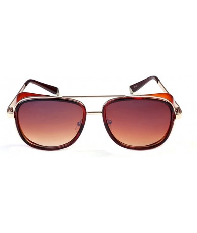 Square Men and women windproof sunglasses retro personality square sunglasses - C2 - CH18D2XLWET $8.47