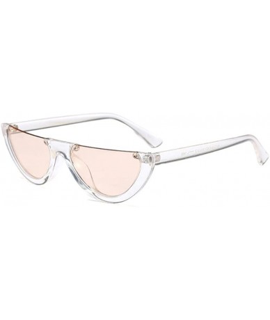 Goggle Classic Half Frame Cat Eye Sunglasses Mod Style For Men Women - C10 - CK18CMYNQ39 $43.52