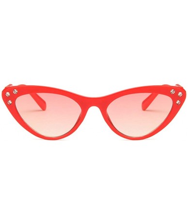 Oval Unisex Sunglasses Retro Pink Drive Holiday Oval Non-Polarized UV400 - Red - CW18RKH22R6 $10.49