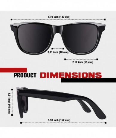 Square Polarized Sunglasses for Men Retro Classic Square Frame Shades SR003 - CK18TR8LN69 $15.90