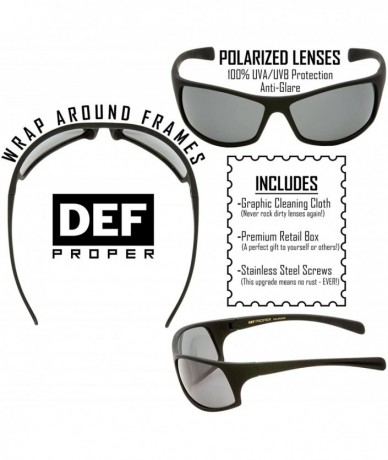 Wrap Polarized Wrap Around Sports Sunglasses - Black Matte Rubberized - Smoke - CK18CT02YHR $15.20