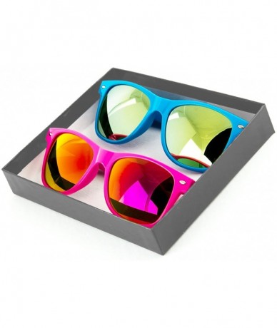 Rectangular Reflective Color Mirror Mirror Lens Retro Classics Style Sunglasses Gift Box - Style 7 - CL11LBQSCVD $6.91