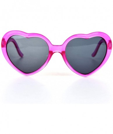 Oversized YVENIGHT 8 Pack of Neon Colors Heart Shaped Sunglasses in Bulk for Women Bachelorette Party Favors Accessories - CL...