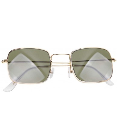 Square Sunglasses Creative Eyeglasses Decorative - Gold Frame Black Green Slice - CU190OS0ML2 $18.46