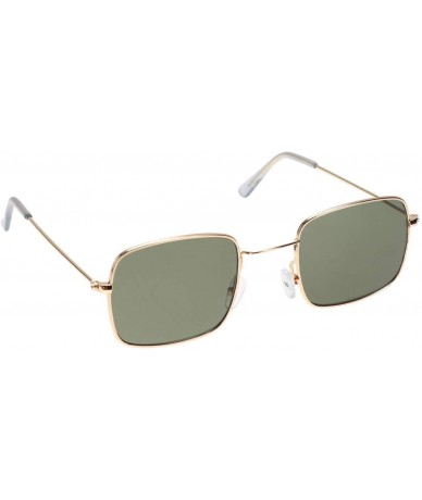 Square Sunglasses Creative Eyeglasses Decorative - Gold Frame Black Green Slice - CU190OS0ML2 $17.98