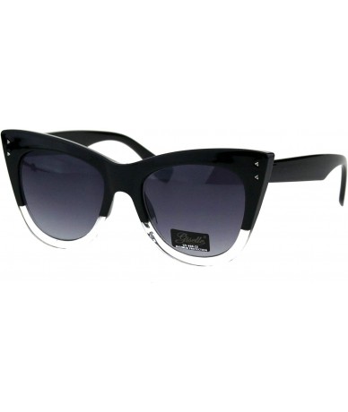 Butterfly Womens Fashion Sunglasses Square Butterfly Oversized Shades UV 400 - Black Clear (Smoke) - CL18KI78UKE $9.88