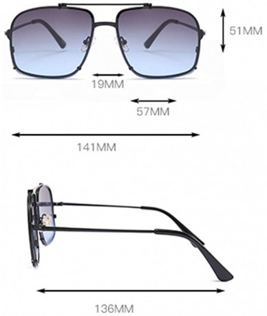 Square Vintage Polarized Sunglasses Glasses Protection - CW18R7S3G75 $10.67