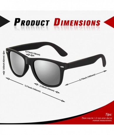Rectangular Polarized Sunglasses for Men Retro Classic Square Frame Shades SR003 - C118NO64OXX $12.22
