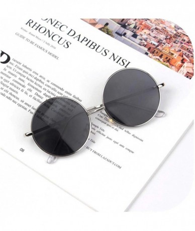 Oversized Round Sunglasses Kids Retro Frame Glasses Children Sun Boys Girls Brand Eyewear UV400 Goggles Oculos - Black - CH19...