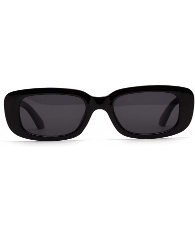Oversized Retro Rectangle Sunglasses Men Black Leopard Summer Male Sun Glasses Women 2019 Fashion - Leopard With Green - CY19...