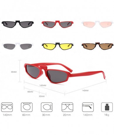 Goggle Unisex Retro Vintage eyewear Fashion Small Square Frame Mini Sunglasses - C4 - C418CID0NOZ $22.45