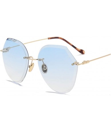 Sport 2019 Ocean Sunglasses Women Top Brand Designer Sun Glasses Vintage feminina - Blue - C518W08OEZM $12.77