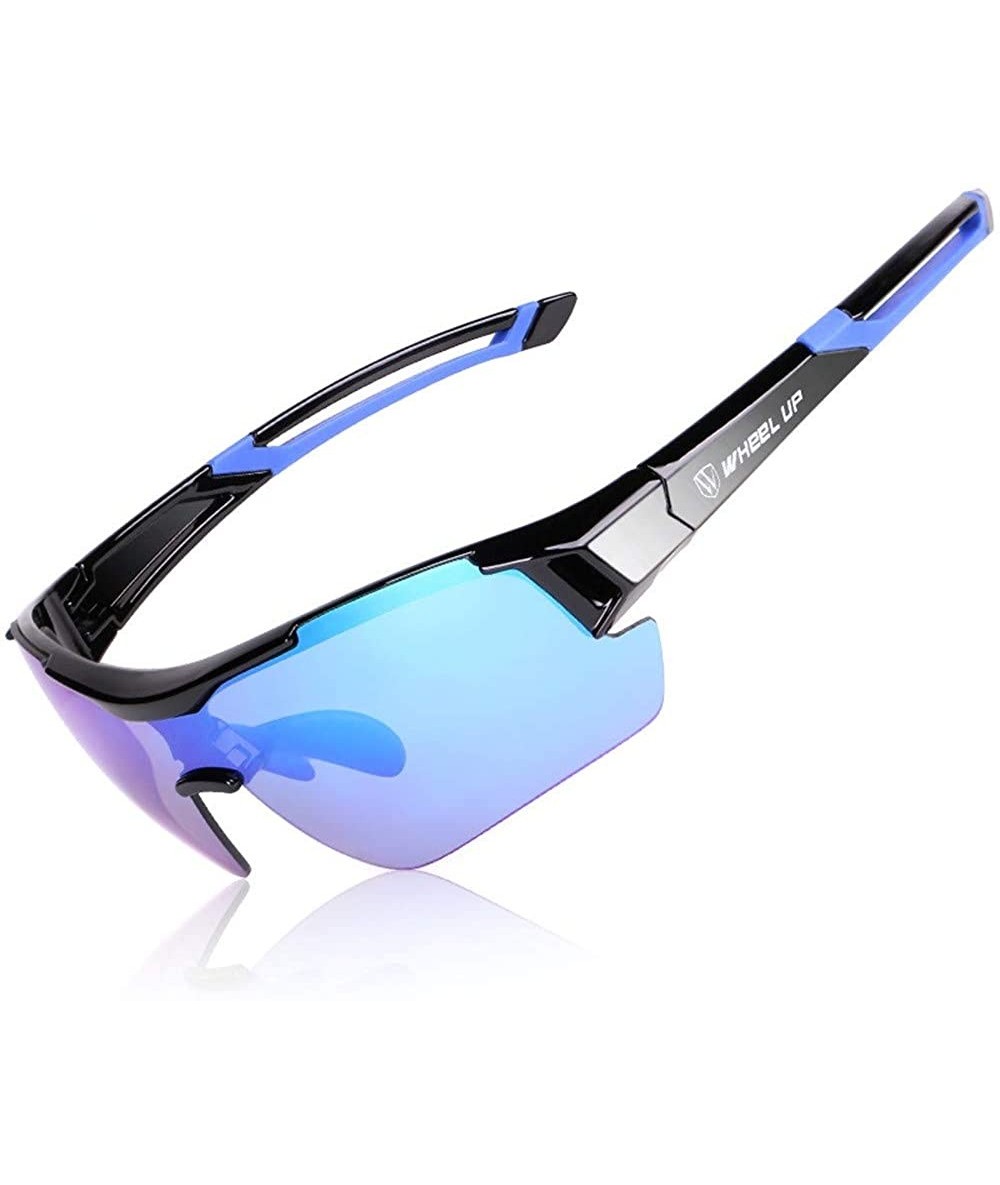 Rectangular MTB Bicycle Bike Eyewear Road Sunglasses Adjustable Nose Pad Unisex Anti-UV Glasses for Men Women - Blue - CT18T4...