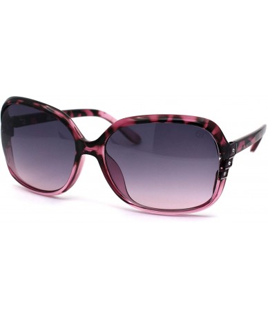Butterfly Womens Rhinestone Rectangle Plastic Diva Butterfly Sunglasses - Purple Tortoise - CZ1969X8OCM $16.57