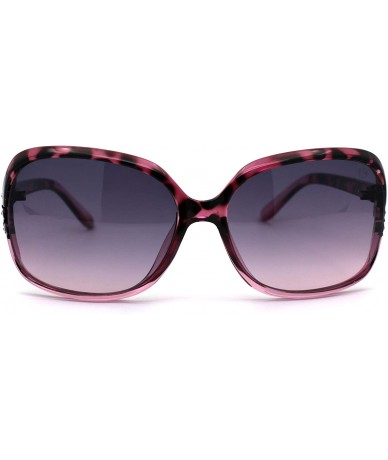 Butterfly Womens Rhinestone Rectangle Plastic Diva Butterfly Sunglasses - Purple Tortoise - CZ1969X8OCM $16.57