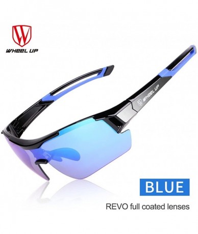 Rectangular MTB Bicycle Bike Eyewear Road Sunglasses Adjustable Nose Pad Unisex Anti-UV Glasses for Men Women - Blue - CT18T4...