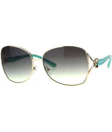 Butterfly Womens Oversize Butterfly Designer Fashion Bow Jewel Trim Sunglasses - White - CR1836R0RLC $26.31