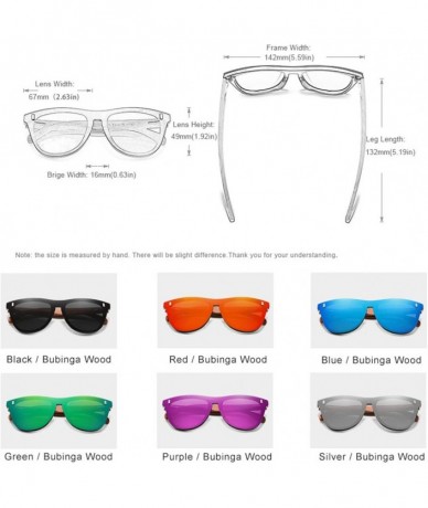 Rimless Wood Sunglasses Vintage Polarized Men's Natural Wooden Eyewear Accessories - Red Bubinga Wood - CN194ONEUZR $36.85