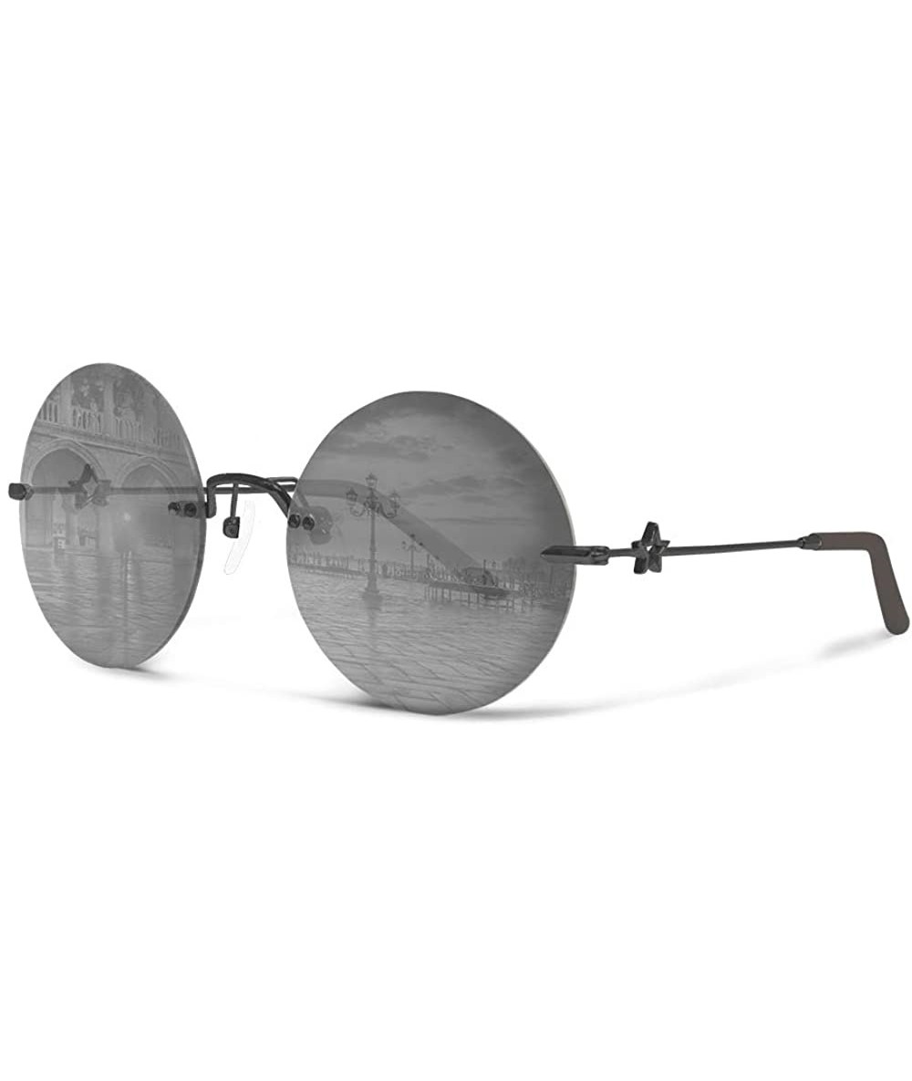 Oversized Solo Black Jewelry Sunglasses - CS18KML9YEO $45.42