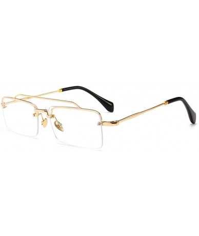 Rectangular Narrow - modern - retro square sunglasses - fashion street shots - model walking Sunglasses - CJ18W489QX5 $34.91
