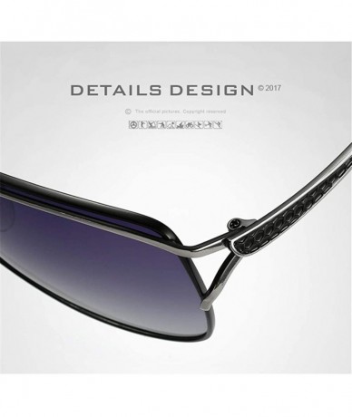 Semi-rimless Fashion Retro Biker Oversized Polarized Sunglasses for Women 0215 - Red - CD18ZUK7K9A $13.74