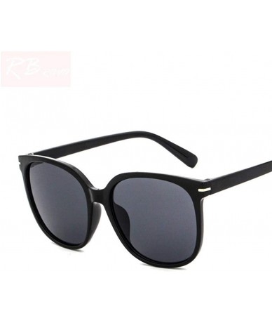 Aviator 2019 Vintage Sunglasses Women Top Brand Designer Luxury Candies Lens Black Blue - Black Rainbow - CI18Y4SNMN3 $8.86
