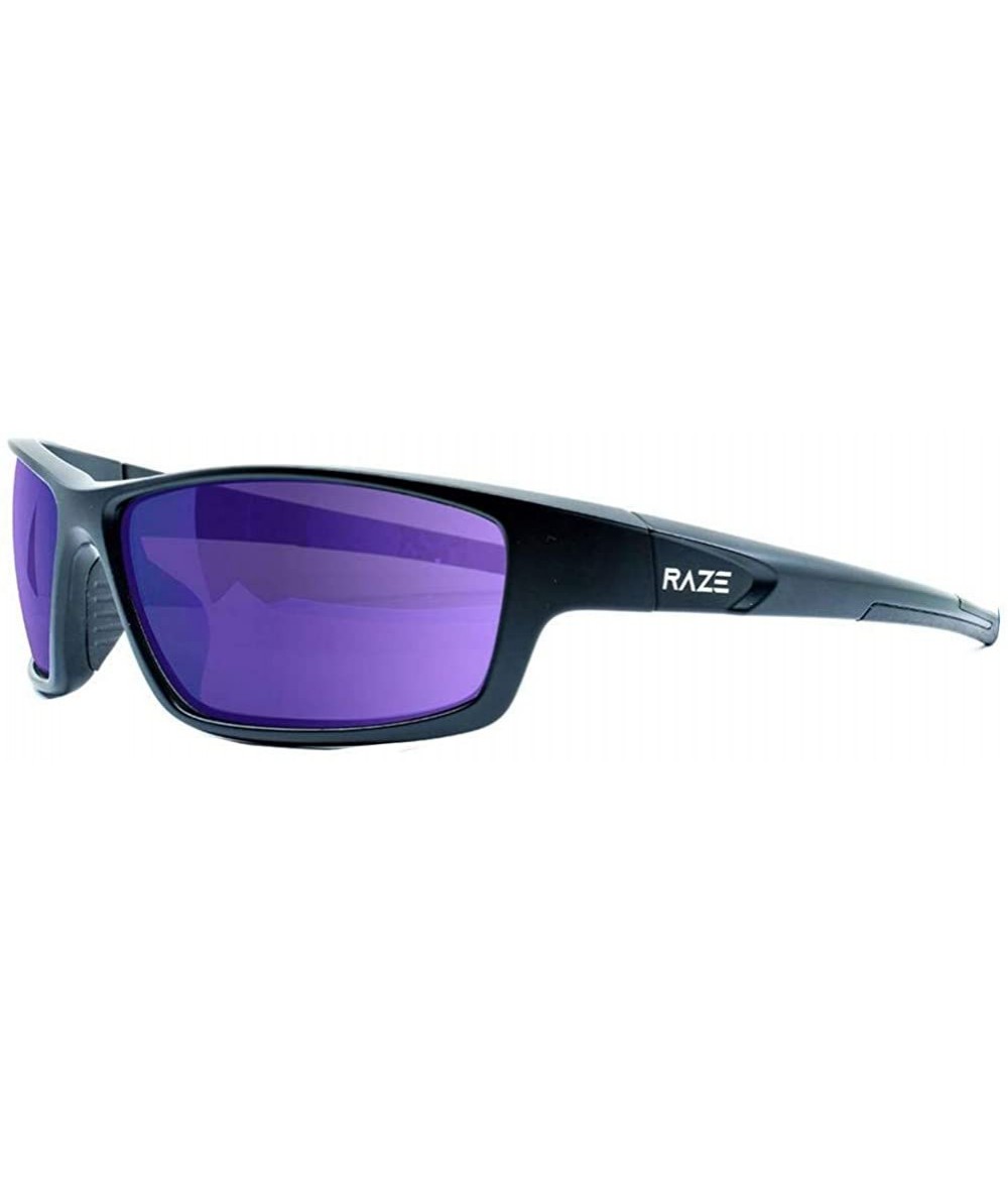 Wrap Eyewear Z-COAST Sport Sunglasses Sun Unbreakable (Black Polarized/Purple) - CY18QYNLIAO $18.27