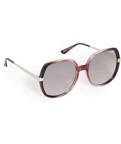 Oversized Women's Gold Dust Sunglasses - Toffee to Pink Brown Flash - One Size - C018Y4O9KS5 $33.20