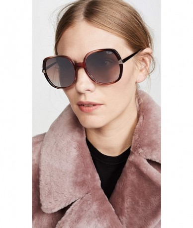 Oversized Women's Gold Dust Sunglasses - Toffee to Pink Brown Flash - One Size - C018Y4O9KS5 $84.50