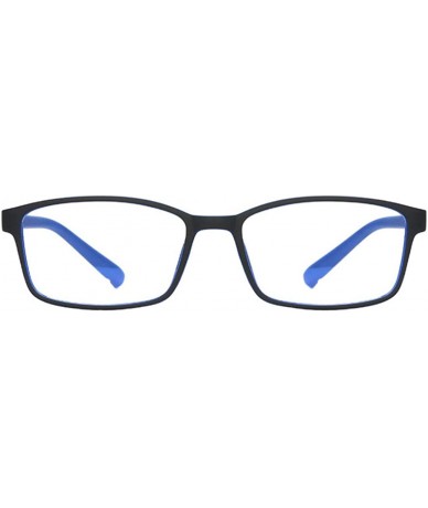 Square Unisex Full Frame Square Anti-Blue Light Reduce Eye Strain Glasses - Black Blue - CG196S0MWR8 $8.54