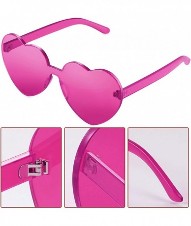 Aviator Heart Shape Sunglasses Party Sunglasses - Rose Purple - CA193RUO0EX $10.87
