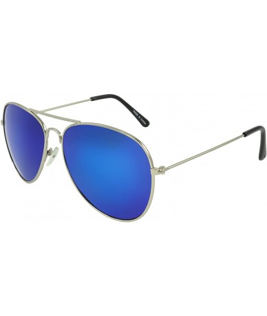 Aviator Patrick Aviator Fashion Sunglasses - Silver Blue - CN11GAXC48D $19.95