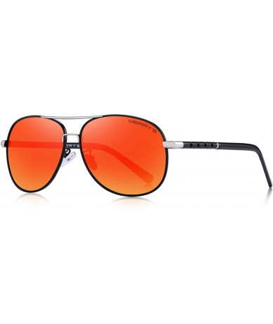 Aviator Men Classic Style Pilot Sunglasses Polarized - UV 400 Protection with case 60MM 8285 - Red Mirror - CG18N83D8ZI $13.42