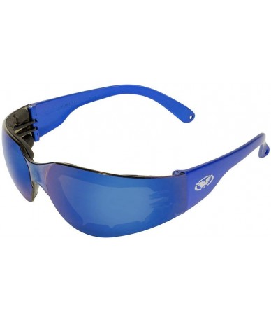 Goggle Eyewear Rider PL Blue MET BM Safety Foam Padded Glasses - Blue Mirror Lens - Metallic Blue Frame - CF18GDW9CRA $10.37